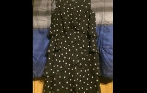 Black with purple pok a dots flowing dress